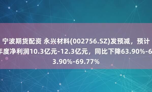 宁波期货配资 永兴材料(002756.SZ)发预减，预计2024年度净利润10.3亿元-12.3亿元，同比下降63.90%-69.77%